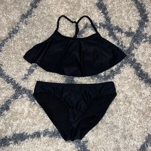 Black 2 piece bathing suit